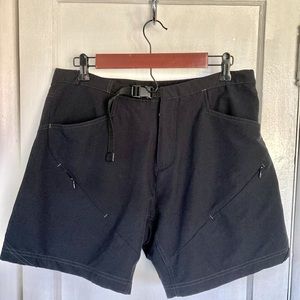 Women’s REI biking padded shorts, black, size L